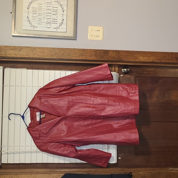 Venezia RED 🔥 Leather Jacket.   Size 18W. - Picture 3 of 14
